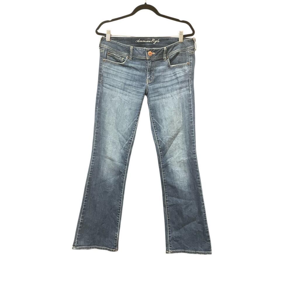 Y2K American Eagle Jeans Women Blue 12 Slim Boot Cut